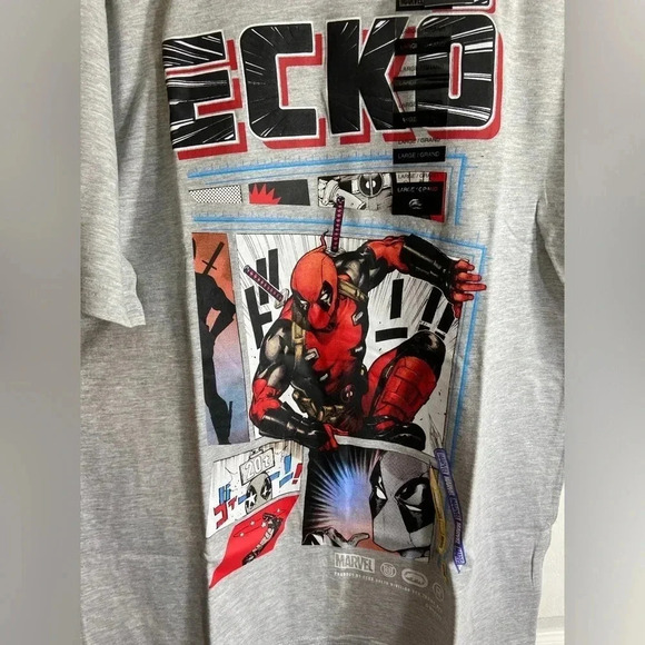 Marvel x Ecko - Deadpool - Large Grey T Shirt - BNWT - โ๏ธ๐ด๐๐ฎ - Picture 5 of 6
